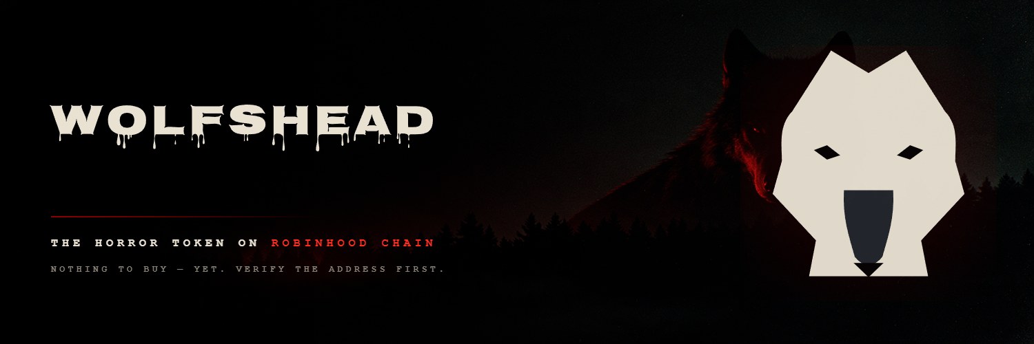A sample banner from the Glitch Lab: the wolf head mark and the wordmark over a dark forest ridge